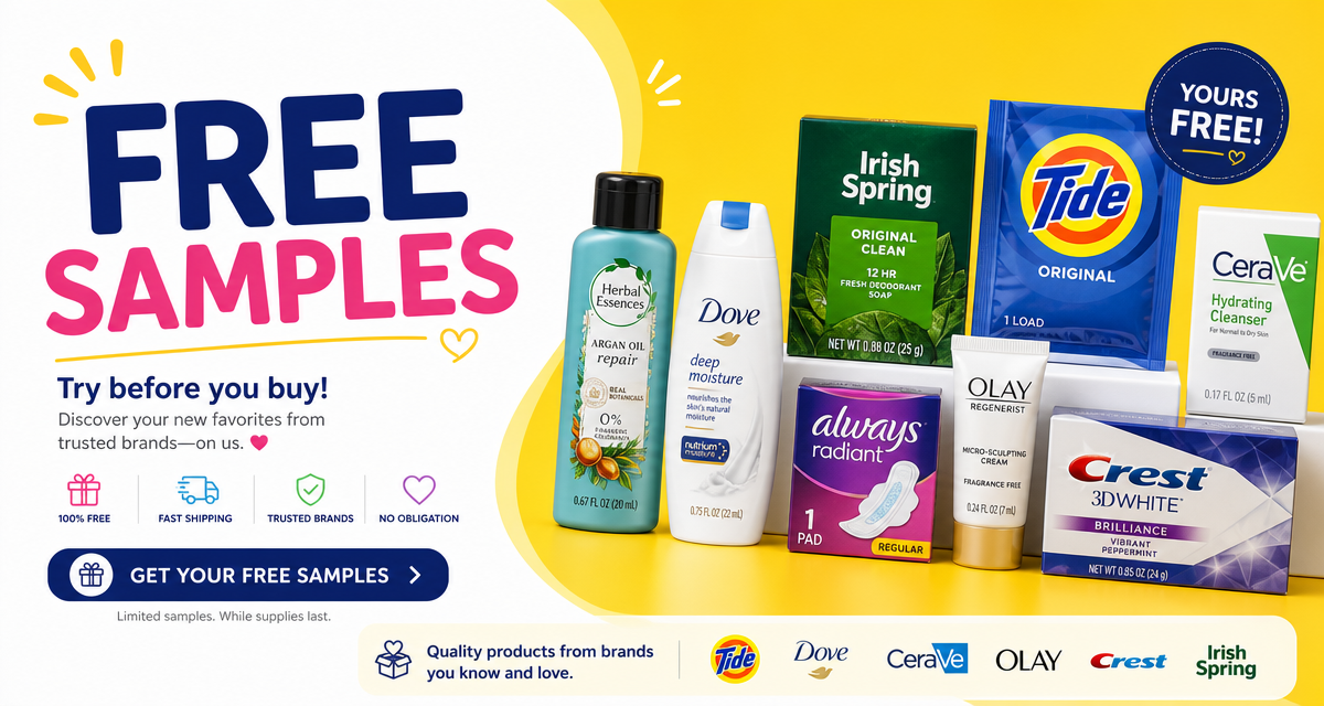 Free samples at no cost to you